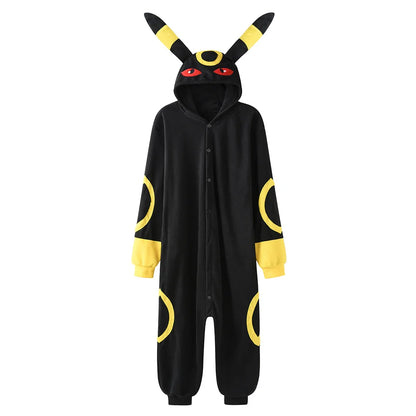 Women’s Kigurumi Onesie — Charizard, Gengar, Umbreon & Piplup Full-Body Pajama for Adults, Halloween Cosplay Costume