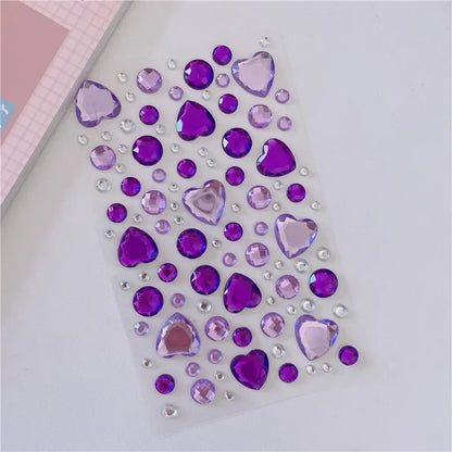 Glitter Face Rhinestone Stickers - Kids Eye & Face Diamond Jewels for Festival Makeup, Parties & Creative Looks