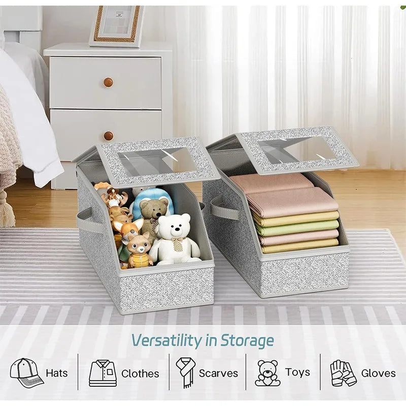 Foldable Zipper Baseball Cap Storage Box – Dustproof Non-Woven Hat Organizer for Wardrobe