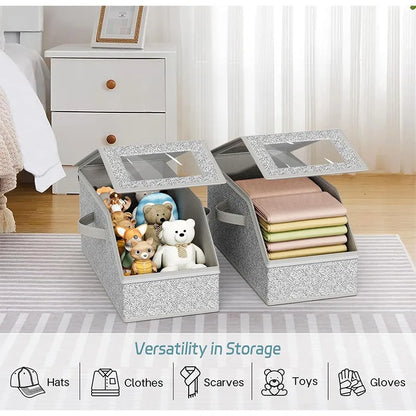Foldable Zipper Baseball Cap Storage Box – Dustproof Non-Woven Hat Organizer for Wardrobe