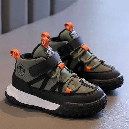 Children’s Autumn Winter Sneakers – Plush Cashmere Lined Sport Shoes for Boys & Girls, Warm Casual Running Flats for Teens