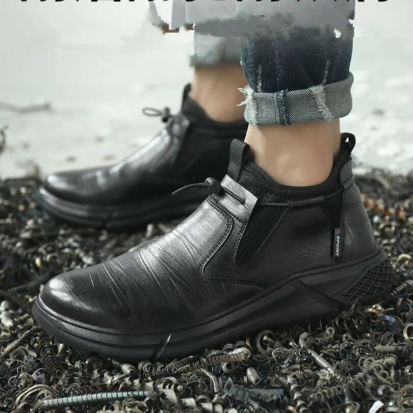Fashion Safety Shoes for Men – Steel Toe Work Boots, Indestructible Puncture-Proof Protective Footwear
