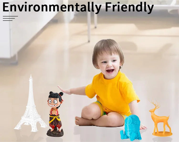 KINGROON 3D Printer Filament 22LBS — 10 Rolls 1KG 1.75mm PETG & PLA, Eco-Friendly Mixed Colors, High Toughness
