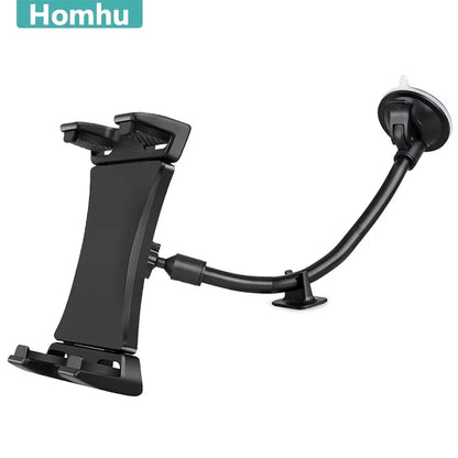 Universal Tablet & Phone Car Mount — Long Arm Windshield Stand for 4–13.5” iPhone, iPad, GPS