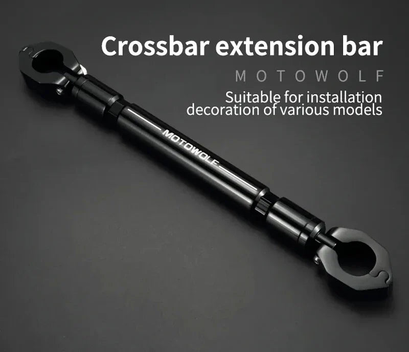 22mm CNC Aluminum Motorcycle & Scooter Crossbar – Reinforced Mount Bracket for Phone, GPS, Spotlight & Headlights