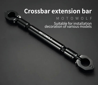 22mm CNC Aluminum Motorcycle & Scooter Crossbar – Reinforced Mount Bracket for Phone, GPS, Spotlight & Headlights