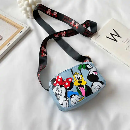 Cute Disney Minnie & Pluto Shoulder Bag – Bow Accent Cartoon Messenger Tote with Playful Pup Design Fashion Handbag for Women & Girls