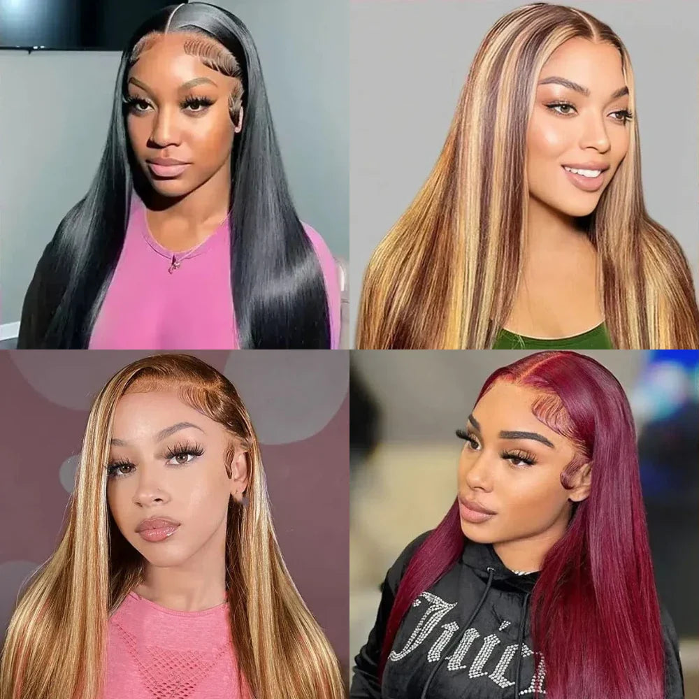 36-38 Inch HD Transparent Lace Front Wig – 13x6 & 5x5 Glueless Bone Straight Human Hair, 200 Density