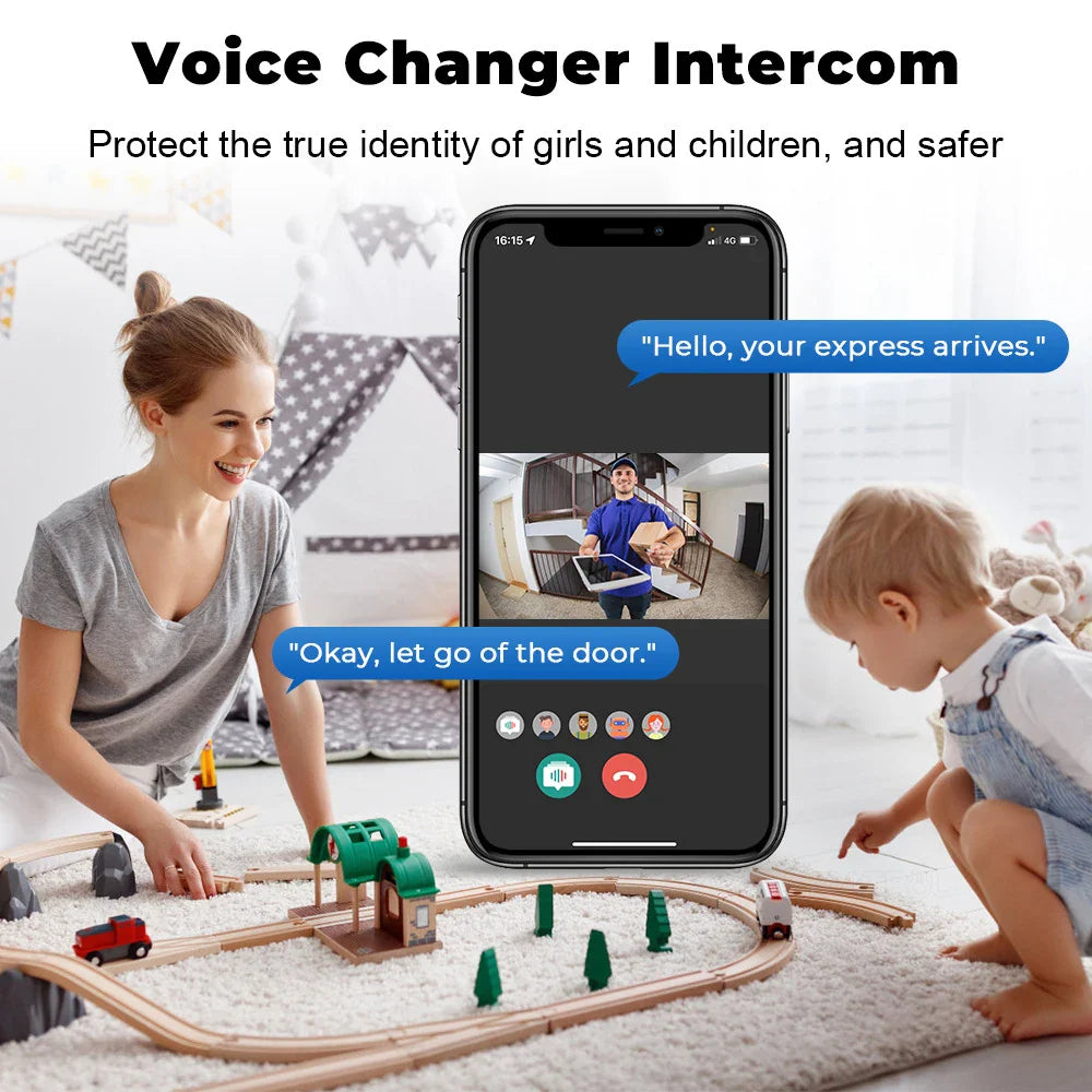 WiFi Video Doorbell — Wireless HD Camera, IR Alarm, Smart Home Intercom Security Doorbell