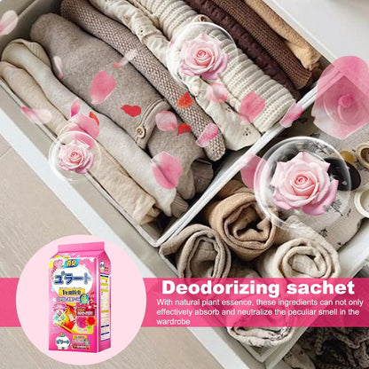 48pcs Closet Scent Bags – Camphor Insect Repellent & Moisture-Proof Wardrobe Deodorant Sachets