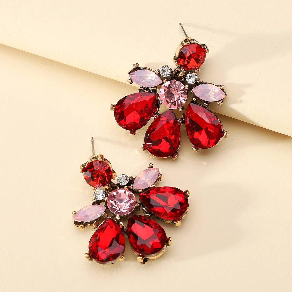 Luxury Crystal Geometric Dangle Earrings – Fashion Wedding & Party Jewelry for Women