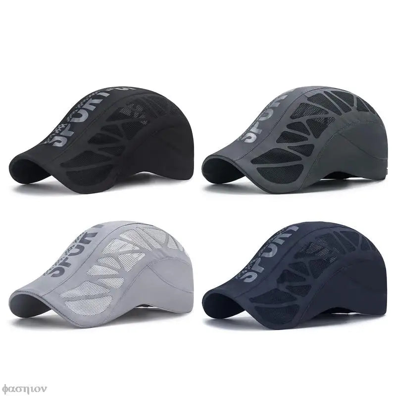 Stay Cool and Stylish: Men's Sun Hats - Golf Driving Cabbie Hat Newsboy Flat Ivy Summer Cap, Fashionable Letter Beret Peaky Blinder Casquette Baseball Caps