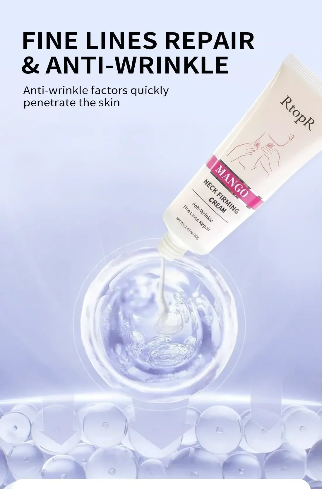 Rtopr Neck Cream — Reinforced Wrinkle Removal, Whitening & Moisturizing, Rejuvenating Neck Skincare