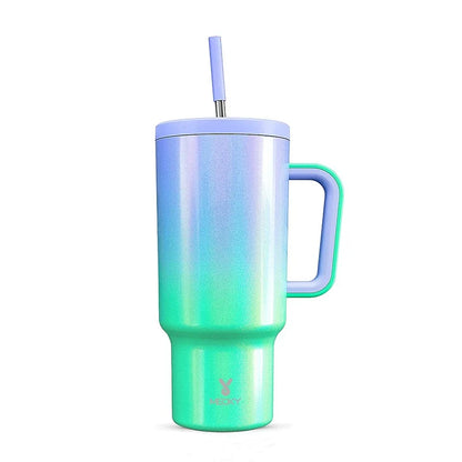 Meoky 40oz Mug Tumbler with Handle – Insulated Stainless Steel Tumbler with Lid & Straw, Coffee Thermos Cup, Heat Press Ready