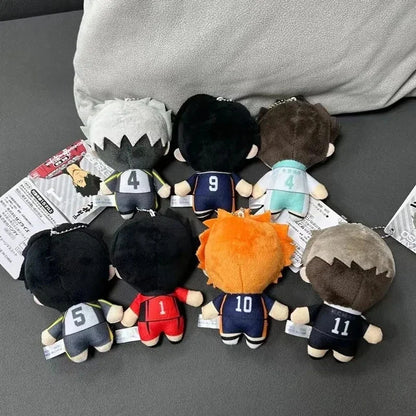 10cm Mini Haikyuu Plush Keychain – Hinata, Kageyama, Nishinoya Volleyball Stuffed Doll Toy Gift
