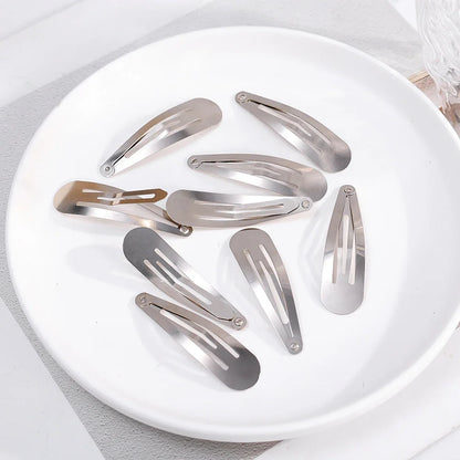 2/20PCS Silver Metal BB Hair Clips – Y2K Punk Drop-Shaped Hairpins for Girls DIY Hair Accessories & Jewelry Making