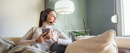 Bluetooth V5.3 Wireless Headset – Truck Driver & Office Hands-Free Call Headphones with Microphone