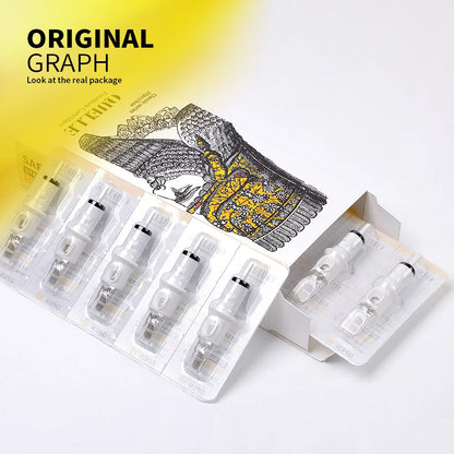 QUELLE 50PCS Disposable Sterile Tattoo Needles RL/RLT 0.30MM Revolution Cartridges for Tattoo Machines & Body Art