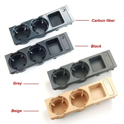 Double Hole Car Storage Box – Coin & Cup Holder for BMW E46 Series 1999-2006, Front Center Console, OEM 51168217953
