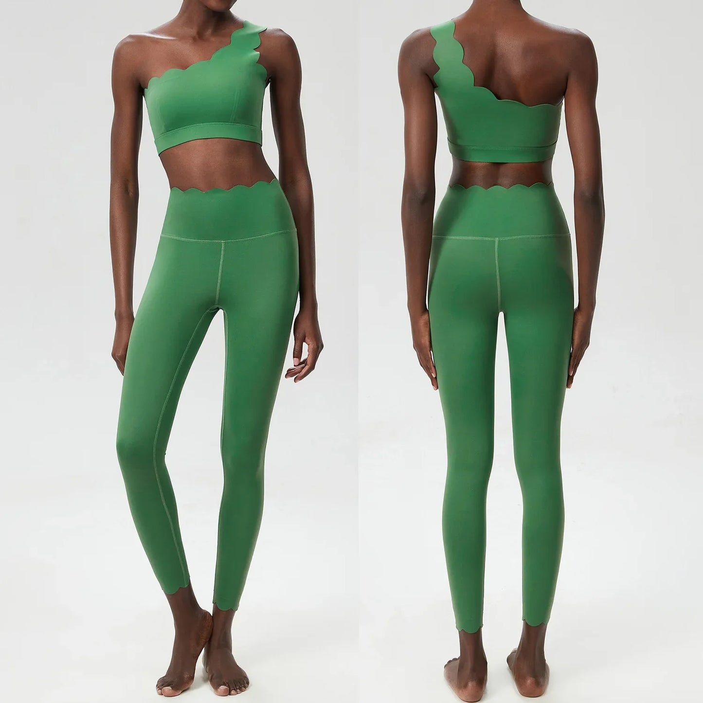 2PCS Women’s Seamless Yoga & Fitness Set – Sports Bra with Leggings & Gym Shorts Workout Outfit