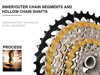 BUCKLOS MTB Bike Chain – 12 & 11 Speed Mountain & Road Bicycle Chain, Compatible with 8-12 Speed Cycling Parts