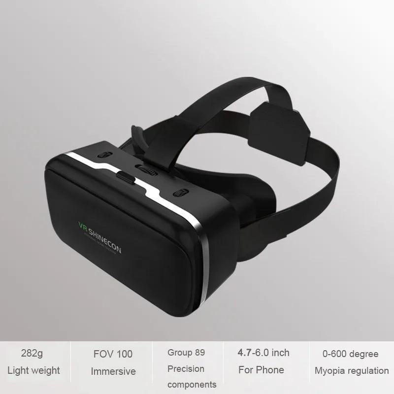 VR Shinecon 10.0 3D Virtual Reality Headset – Helmet Goggles for Smartphone Gaming