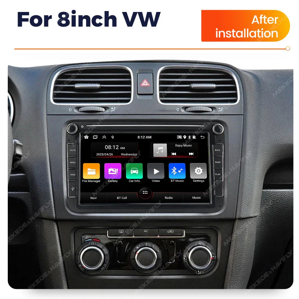 Android 13 Wireless CarPlay Multimedia Player – 7/8/9" IPS Screen GPS & WiFi Car Radio for VW Passat, Golf, Polo, Jetta & Skoda