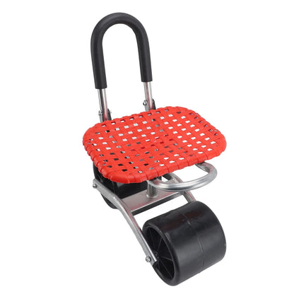 Garden Scooter Rolling Work Seat — Adjustable Iron Labor-Saving Seat for Efficient Field Work