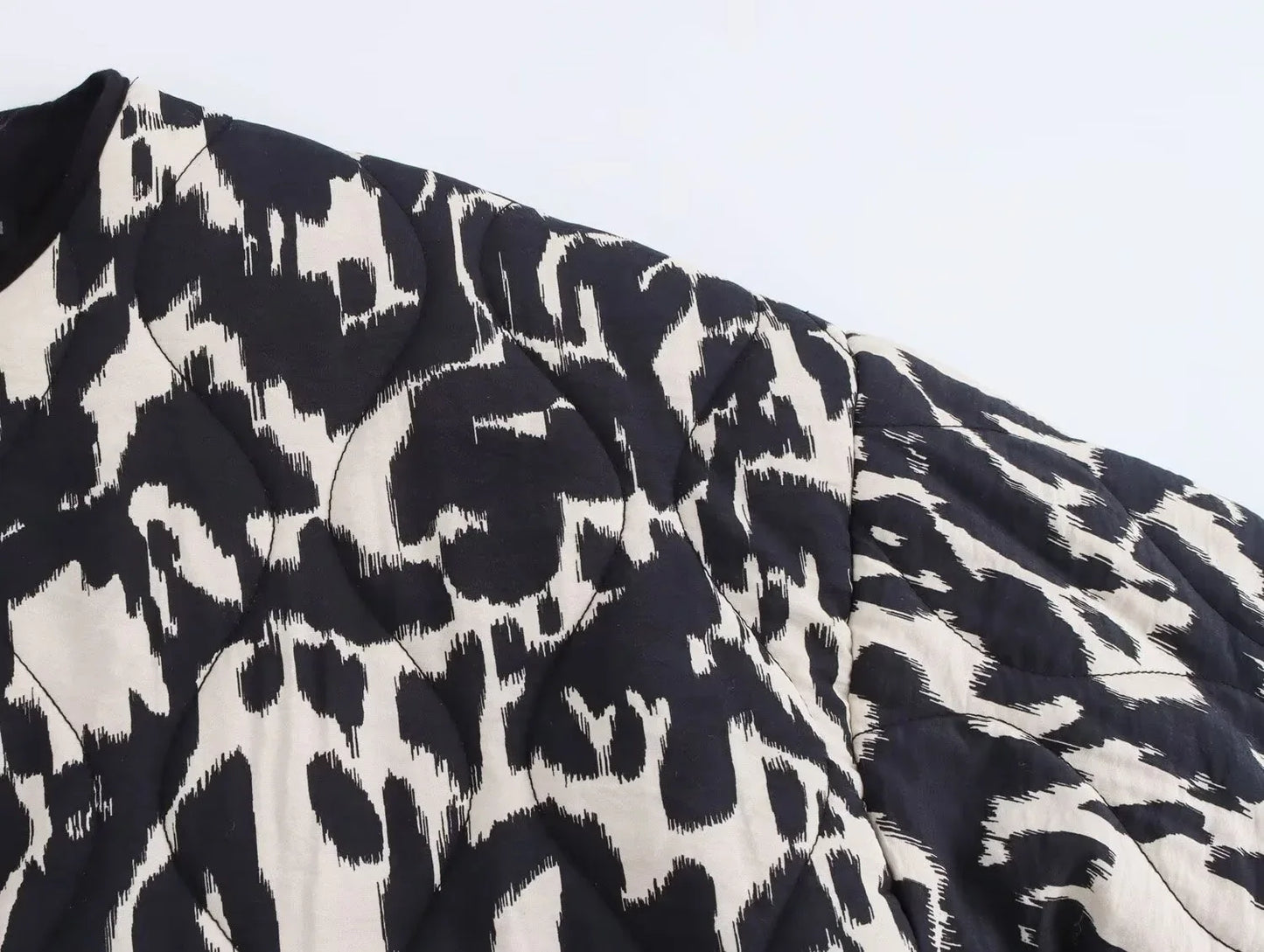 2024 Autumn Women's Snake Skin Printed Jacket – European & American Style, Fashion Button Long Sleeve Coat