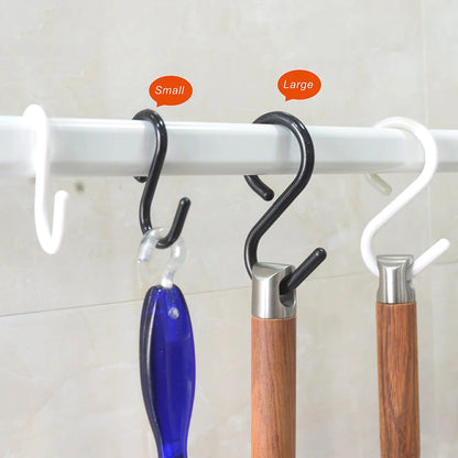 S-Shaped Multi-Purpose Hooks — Flexible Hanging Storage for Wardrobe & Kitchen Accessories