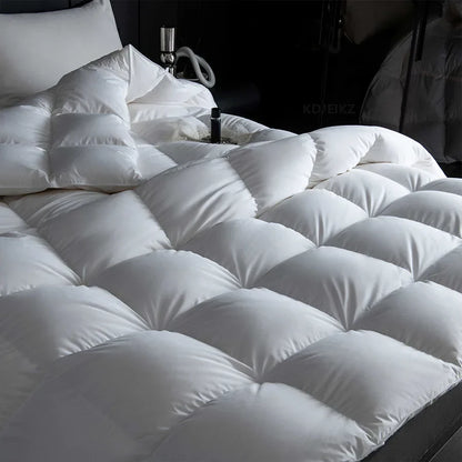 KDJEIKZ Winter Cotton Goose Down Quilt – Five-Star Hotel Duvet, Super Soft & Fluffy for Queen, King & Full Size, All-Season Blanket