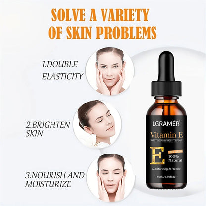 Vitamin C Facial Essence with Hyaluronic Acid – Dark Spot Remover, Moisturizing & Anti-Aging Skin Repair Serum, 50ml