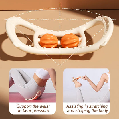 Portable Round Massager Roller – Waist, Abdominal & Leg Clip Tool for Cellulite, Stovepipe & Meridian Massage