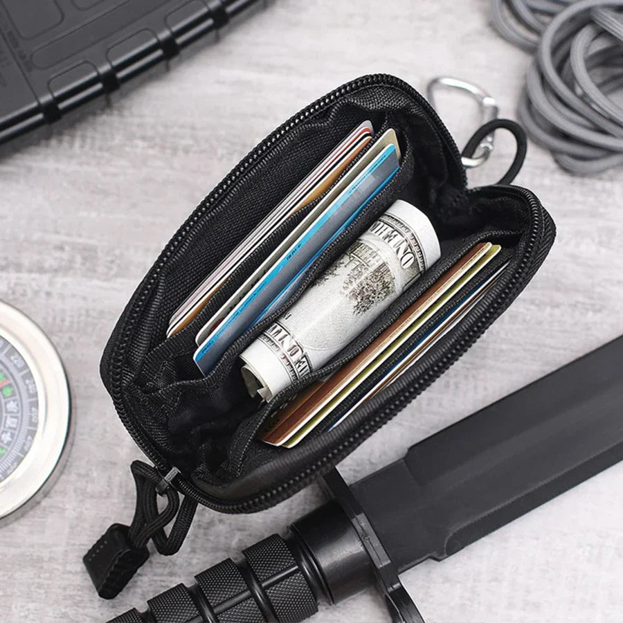 Waterproof Tactical EDC Waist Bag – Camping Travel Pouch with Key Holder, Card Slots & Coin Wallet