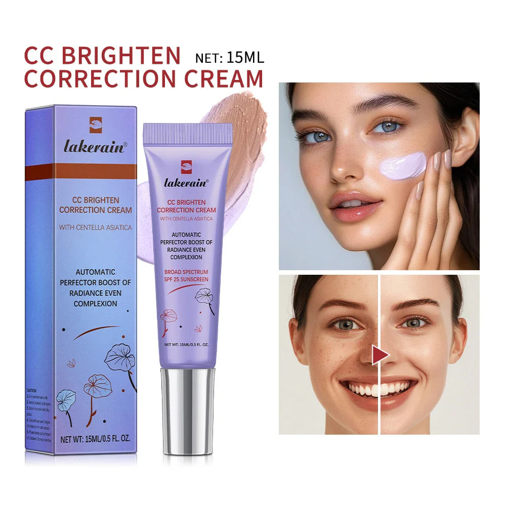 3pcs CC Cream Color-Changing Liquid Foundation – Centella Korean High Coverage Face Makeup Base Cream