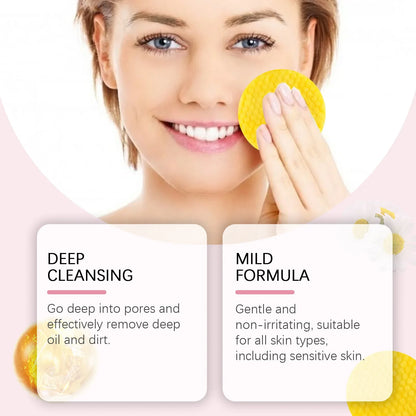 EELHOE Turmeric and Kojic Acid Facial Cleansing Pads - Exfoliating Daily Skin Care for Pores, Dirt Removal, and Moisturizing