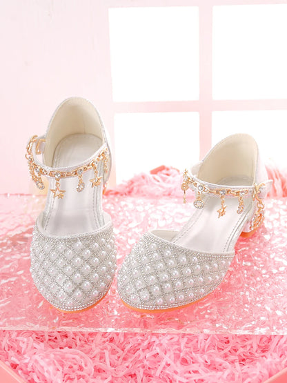 Crystal High Heels for Girls - Princess Dress Performance Shoes