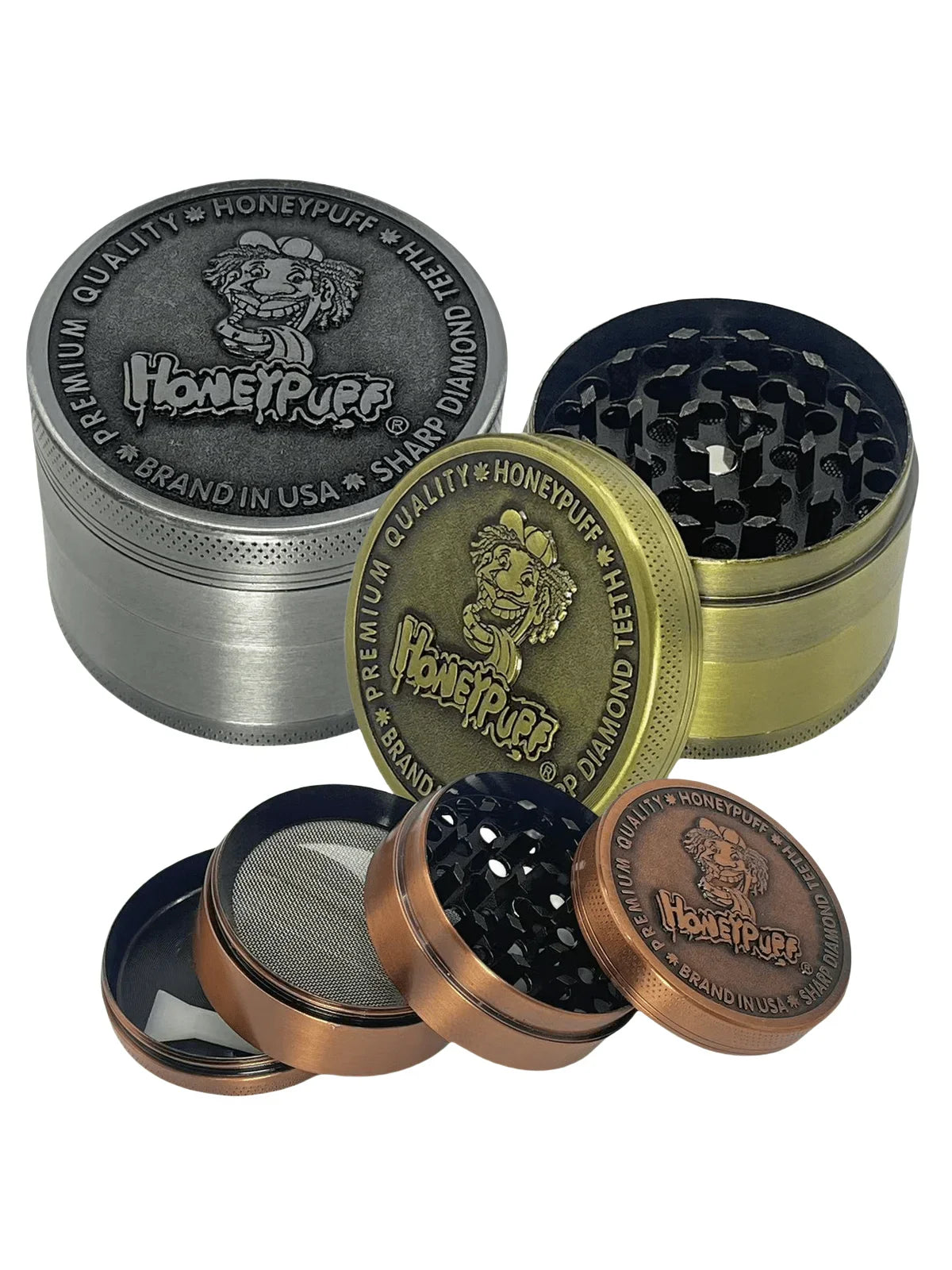 2-Inch 4-Layer Metal Herb Grinder — Manual Spice, Pepper & Tobacco Mill for Smoking Accessories