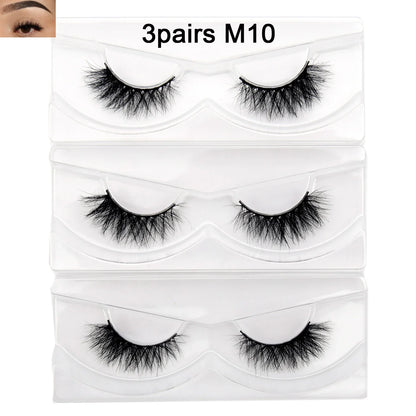 Visofree 13mm 3D Mink Eyelashes – Natural Long Handmade Cruelty-Free False Lashes for Makeup G04