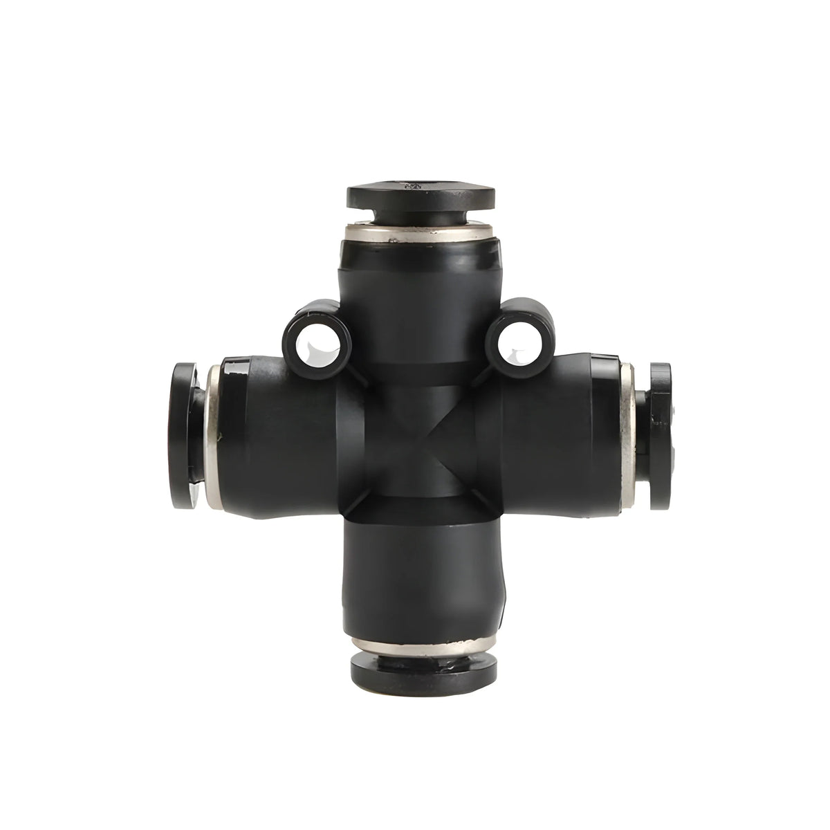 High Quality Pneumatic Air Tube Quick Connector Fitting – Black PU/PE/NY Pipe Fittings 3–16mm Industrial Hose Adapter Set