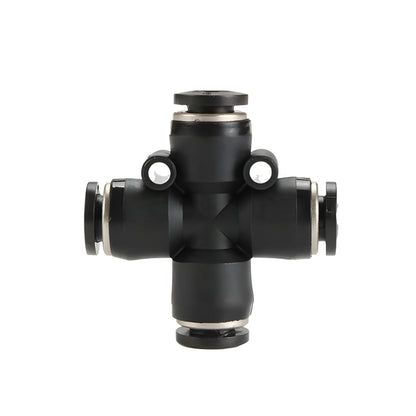 High Quality Pneumatic Air Tube Quick Connector Fitting – Black PU/PE/NY Pipe Fittings 3–16mm Industrial Hose Adapter Set
