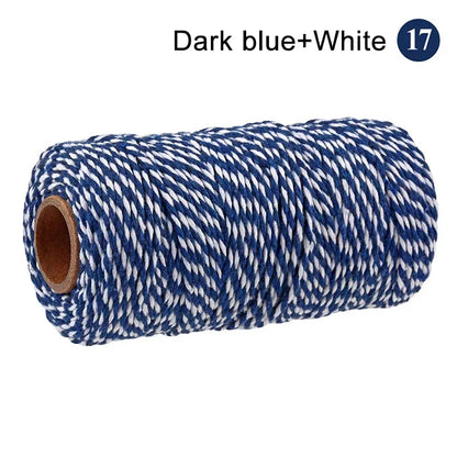 2mm 100M Macrame Cotton Cord – Twine Thread for DIY Crafts, Wall Hangings, Bohemian Wedding & Home Decor