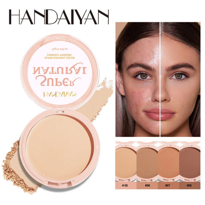 8-Color Matte Pressed Face Powder – 24H Oil Control, Full Coverage Waterproof Setting Foundation