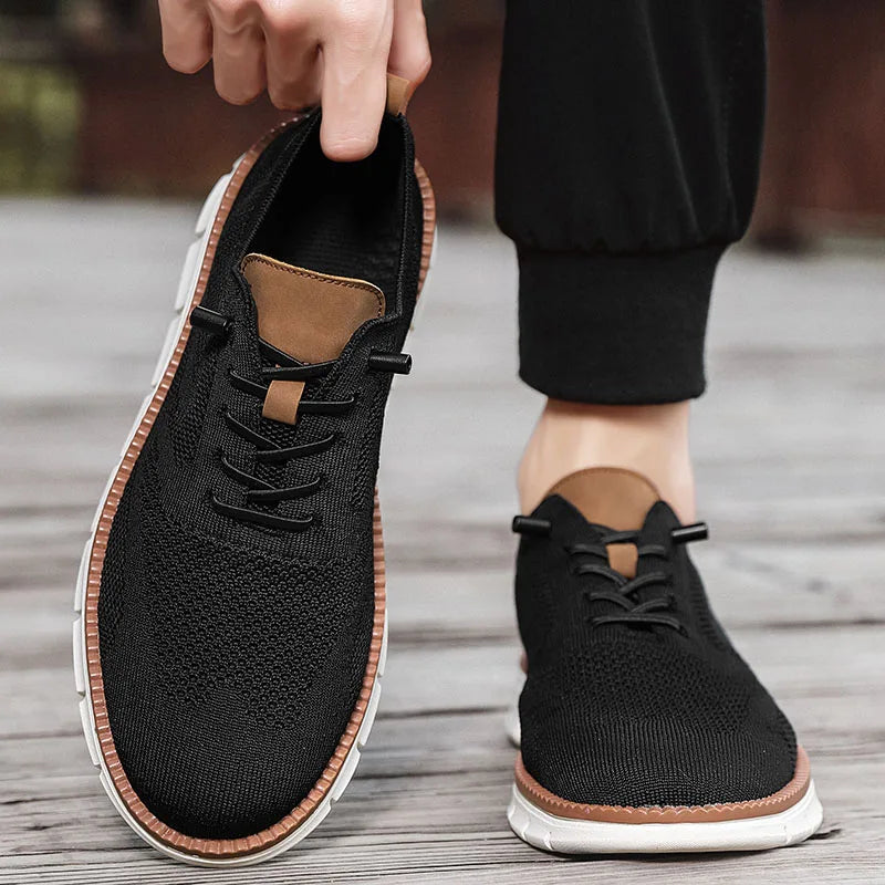 YRZL Men’s Casual Sports Shoes – Anti-Slip, Wear-Resistant, Breathable Cushioning with Color Blocking Design