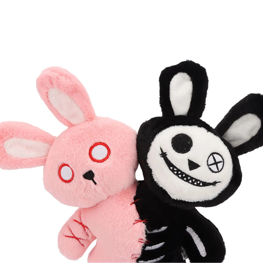Terrifying Gothic Double-Headed Skull Rabbit Plush – Halloween Stuffed Toy & Decoration, Gift for Kids