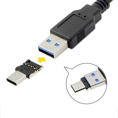 OTG Micro USB Type-C Adapter – USB-C Male to USB 2.0 Female Data Connector for MacBook, Samsung, Xiaomi, Huawei Android Phones