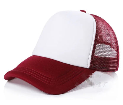 Custom Logo Mesh Trucker Cap - 5 Panel Snapback Baseball Hat for Men & Women Summer Sports Sun Hat