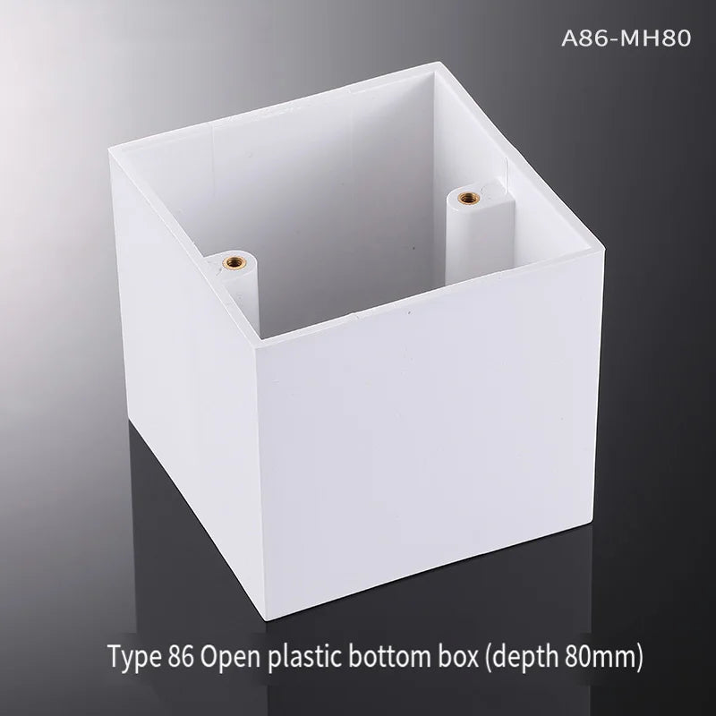86 Panel Power Box Module - D Type 1/2/3/4 Hole Brushed Matte Blank Plate for XLR HDMI USB BNC VGA RJ45 Connections