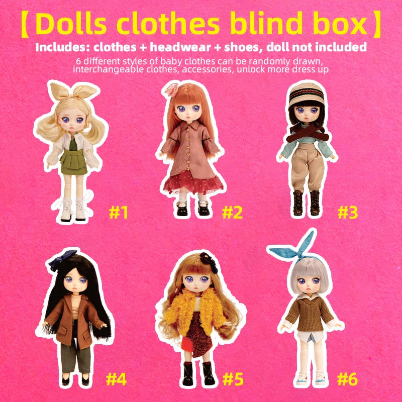 Lady Doolli 1/12 BJD Dolls Blind Box – 15cm Ob11 Mystery Anime Figure Toy, Kawaii Designer Gift