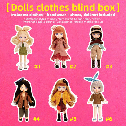 Lady Doolli 1/12 BJD Dolls Blind Box – 15cm Ob11 Mystery Anime Figure Toy, Kawaii Designer Gift